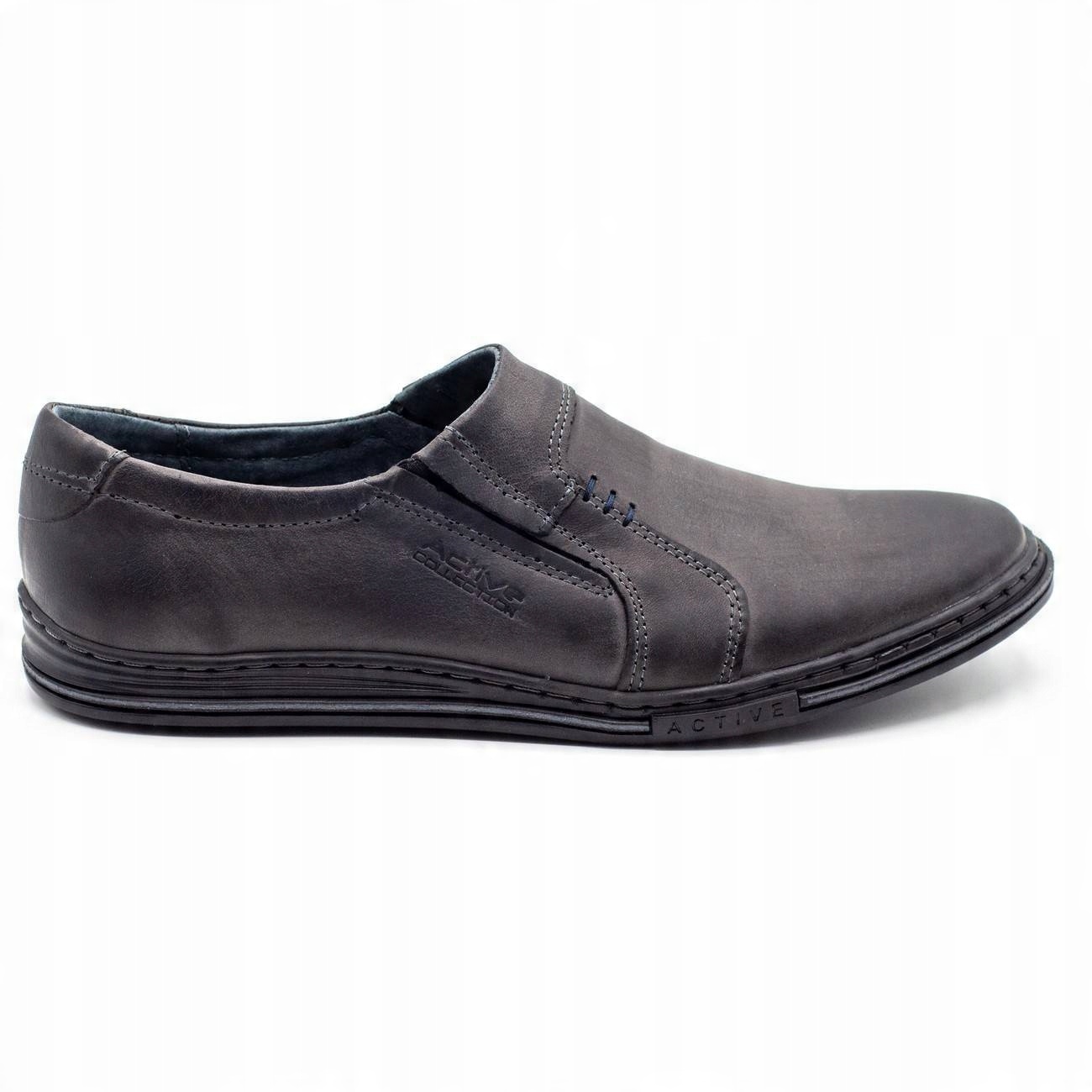

Półbuty Olivier Skóra 100% Slip On 334 Szary 44