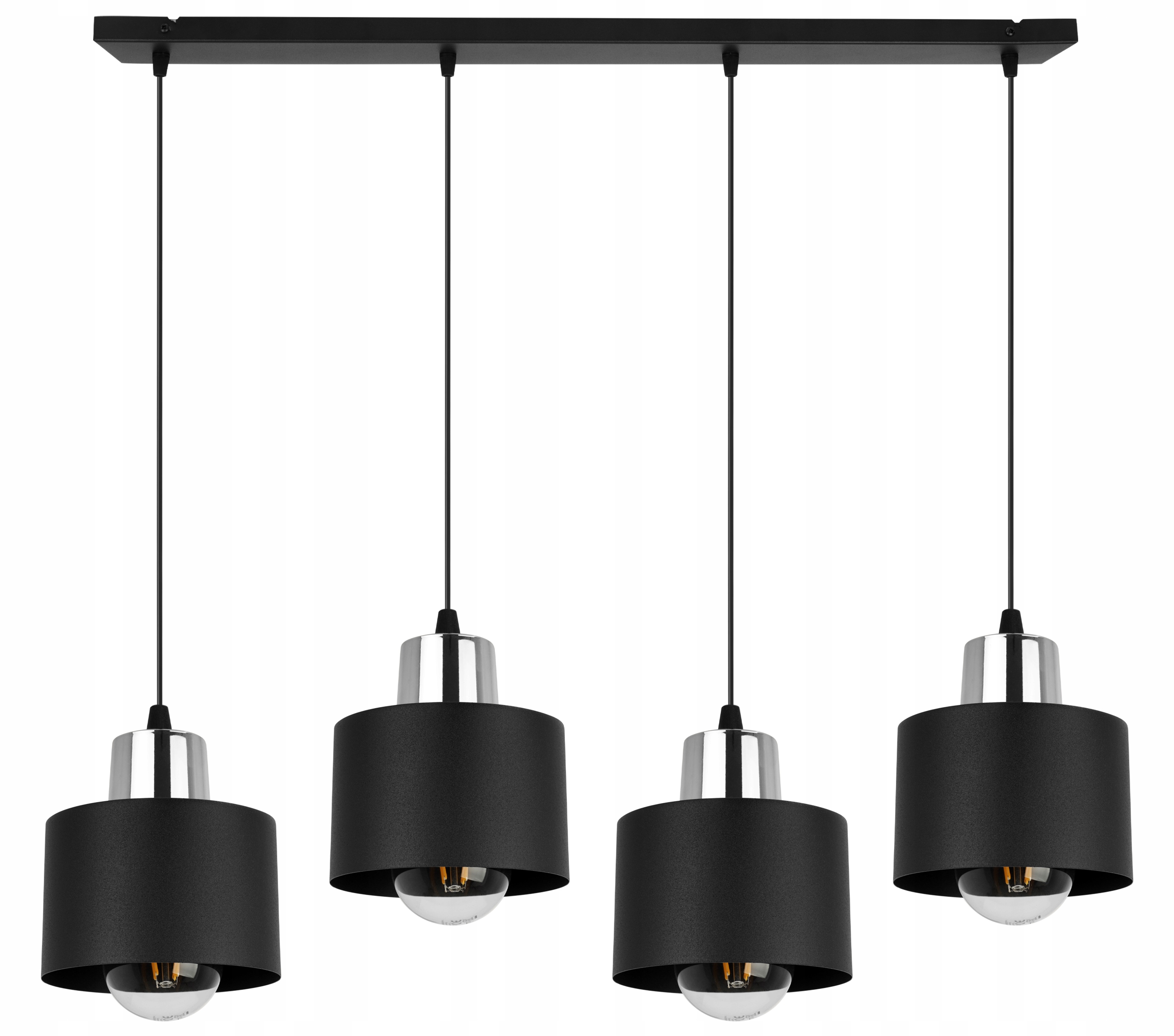 

Lampa Nowoczesna Wisząca Sufitowa Czarna Klosz Led