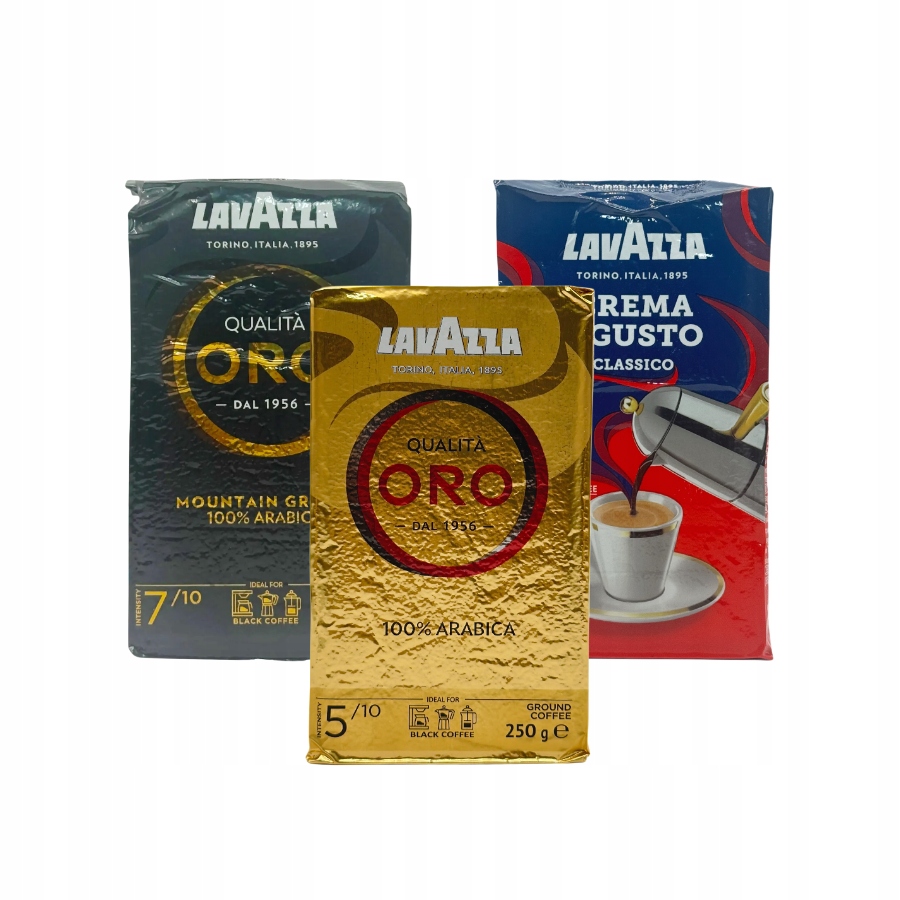 Levně Sada 3x Lavazza 250g Oro Mountain Grown Crema Gusto