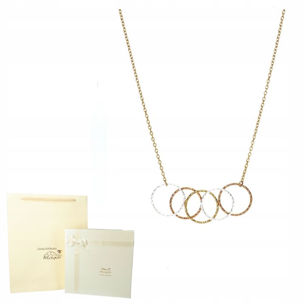 Zlatý náhrdelník Nadcházející kolečka zlato ryzost 585