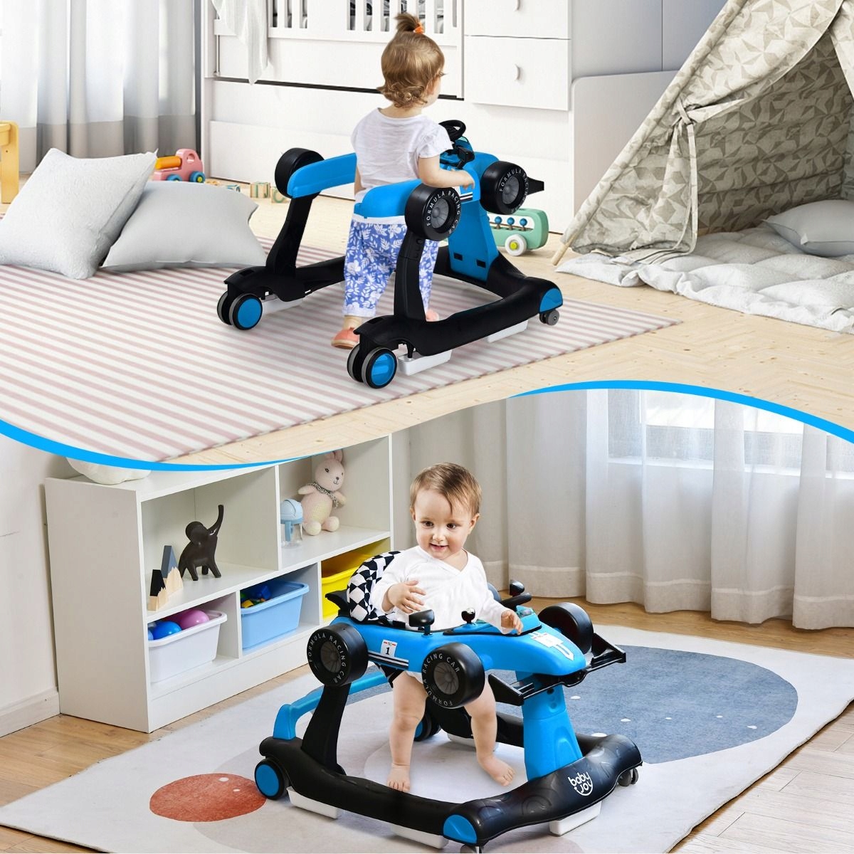 Chodzik 4 w 1 Jeździk z regulowaną wysokością Rodzaj Jeździk