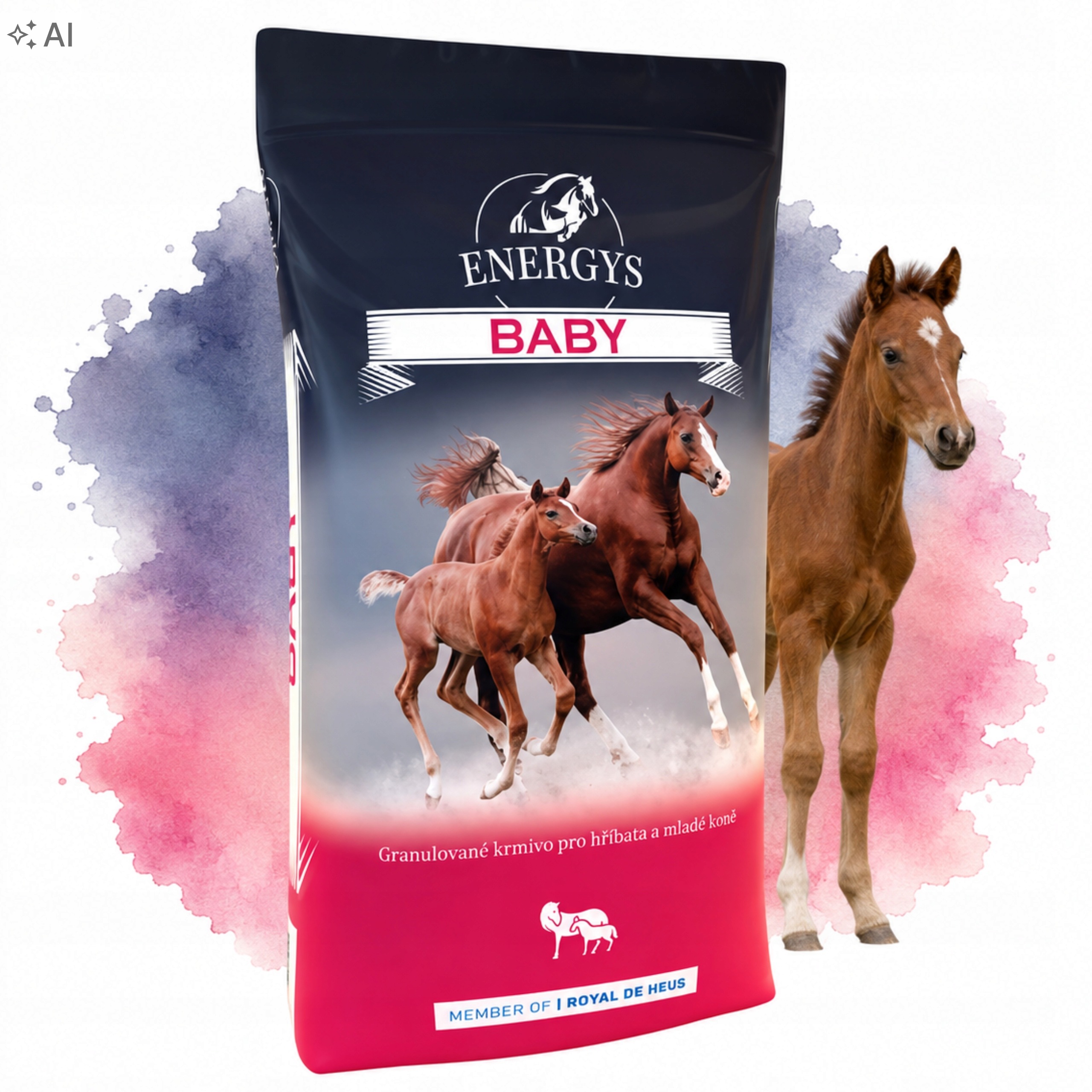 Krmivo pro koně Energys Baby 25 kg pro hříbata a mladé koně granulované