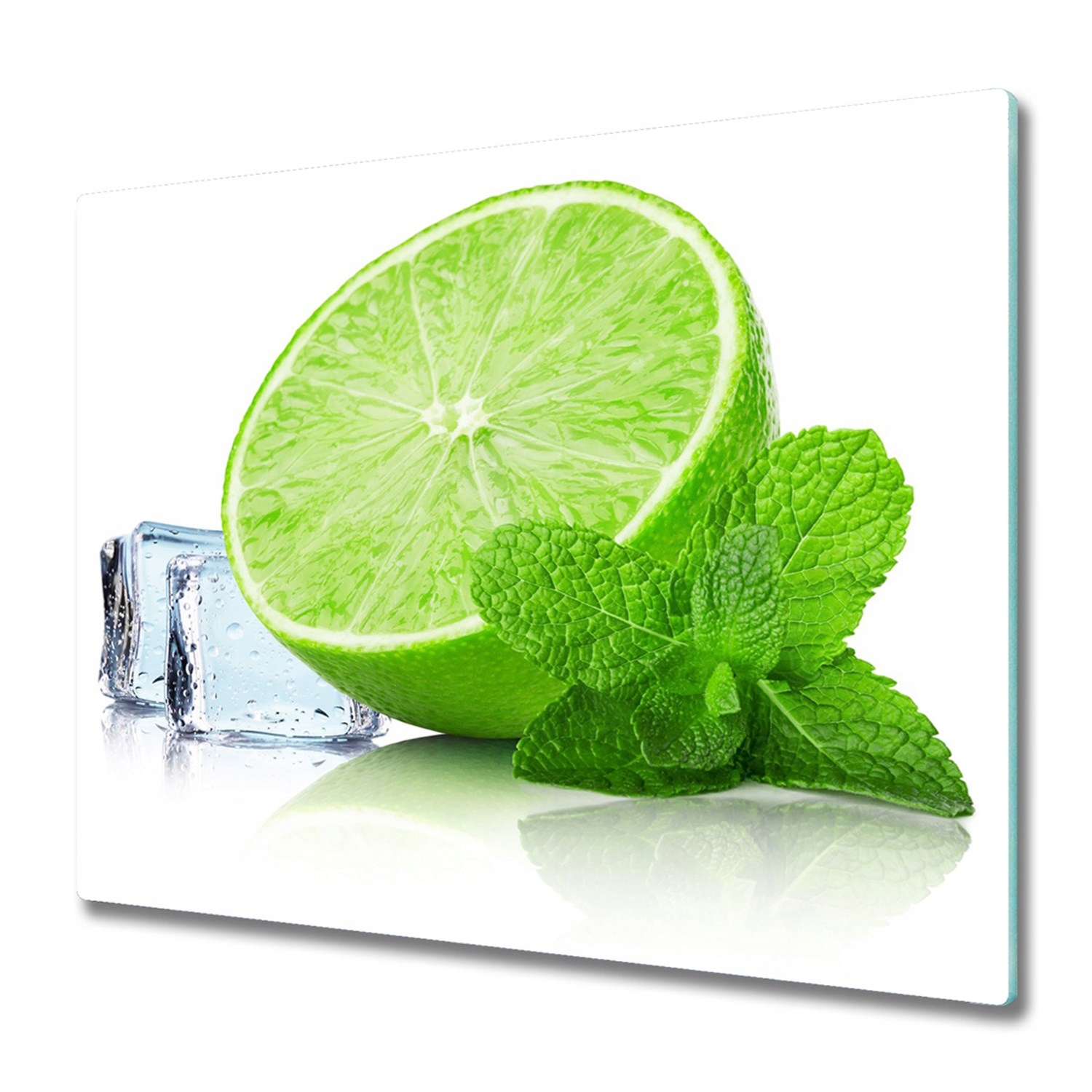 

Szklany panel na kuchenkę Limonka z lodem 60x52