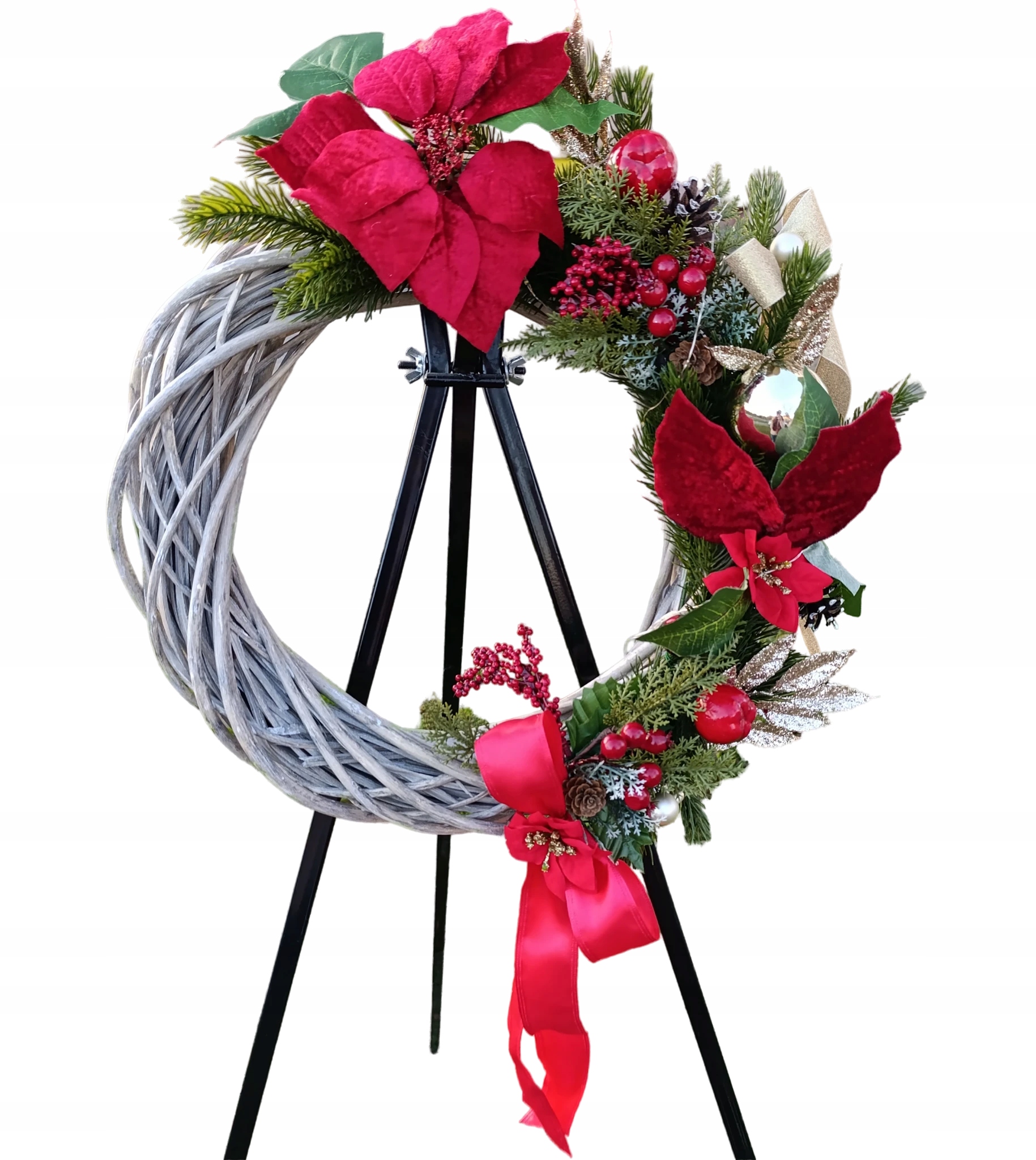 Sváteční Dekorační Věnec Vánoční ruční práce na dveře Stůl Vánoční Baňky