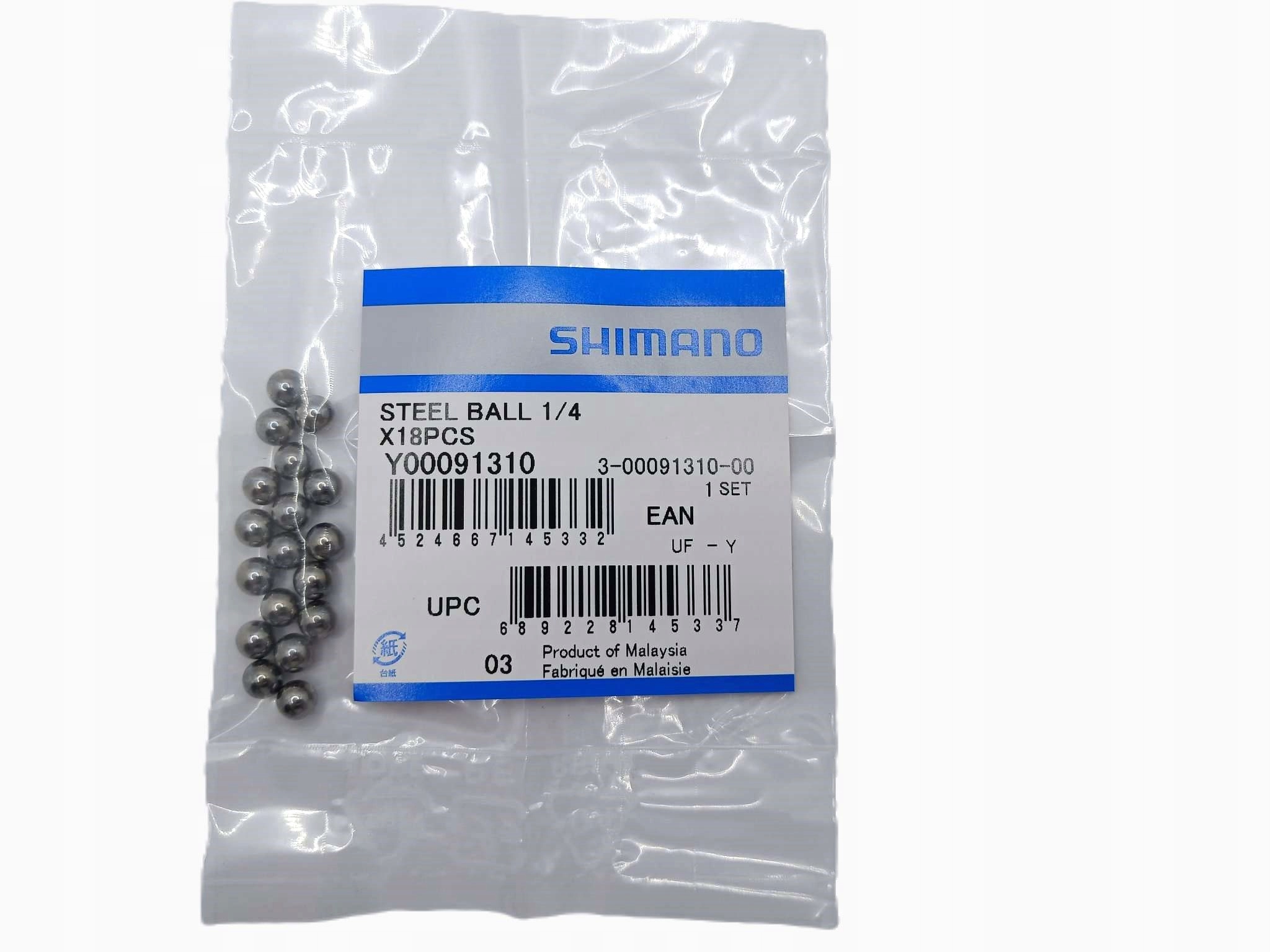 Kulki Piasty Shimano 1/4" WHR540/550/500R/WH5600-R 18szt