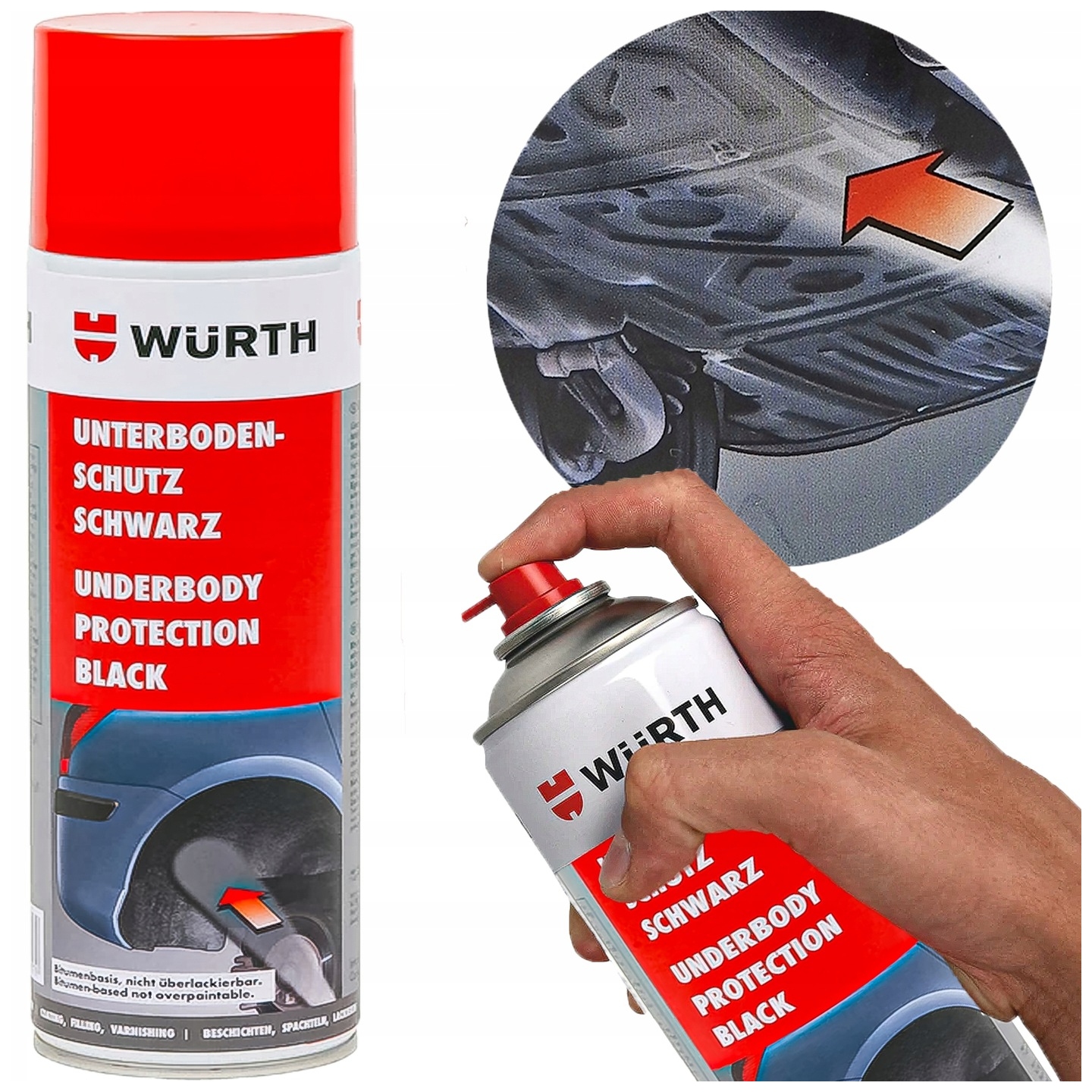 Preparat Środek Ochronny Do Podwozi Czarny Wurth 500ml