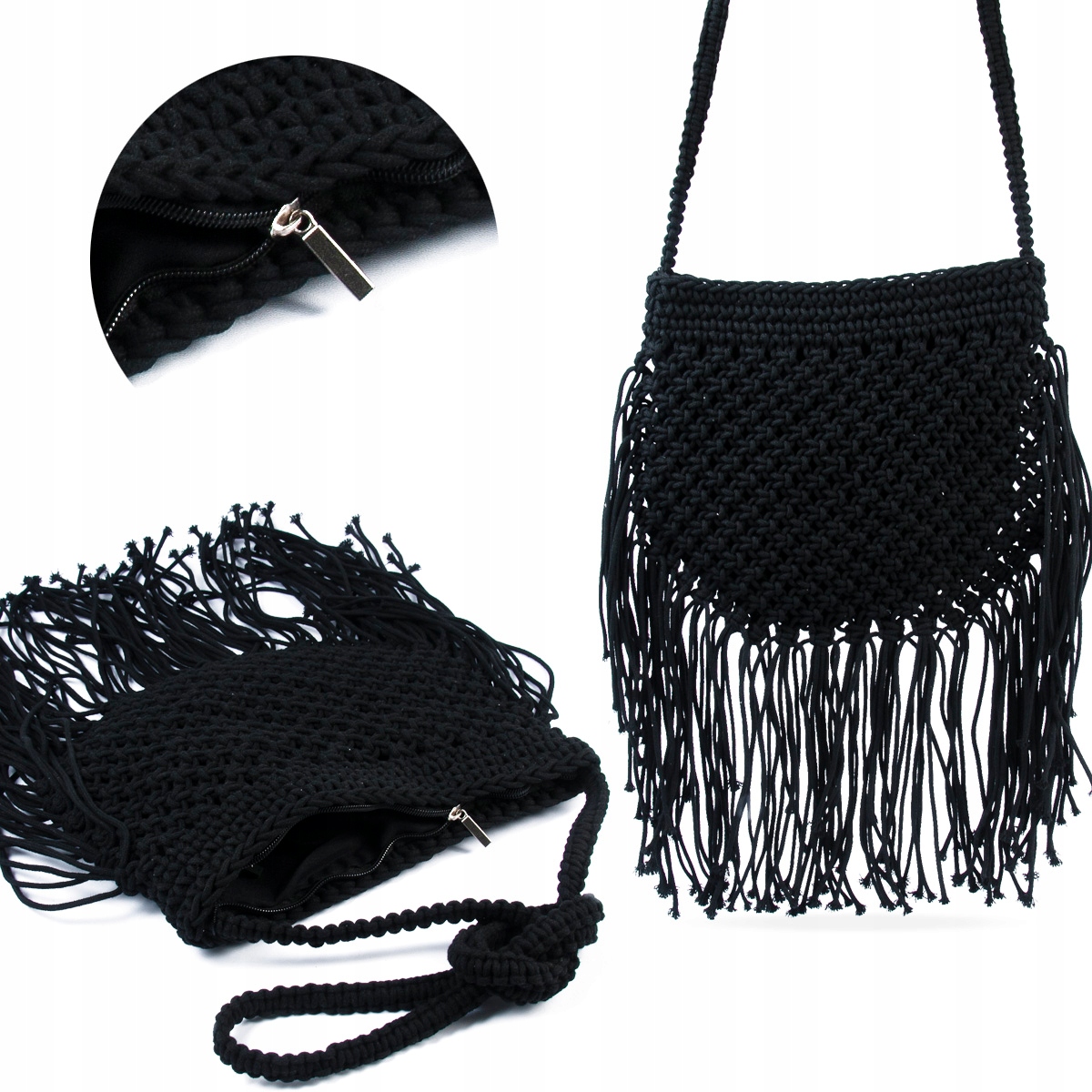 Torba koszyk na ramię pleciona HIT Boho Elegancka Marka Fanabella