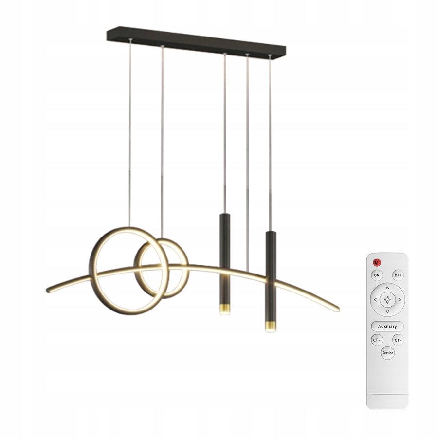 Lampa Wisząca Nad Stół Pałeczki Czarna 120CM 72W Pilot Darmat Light