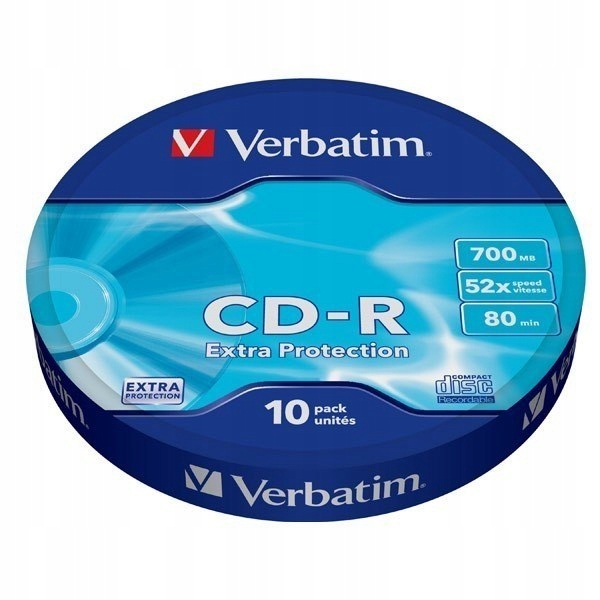 Verbatim Cd-r 52x 700MB 10P Sp Extra Protection Wrap box
