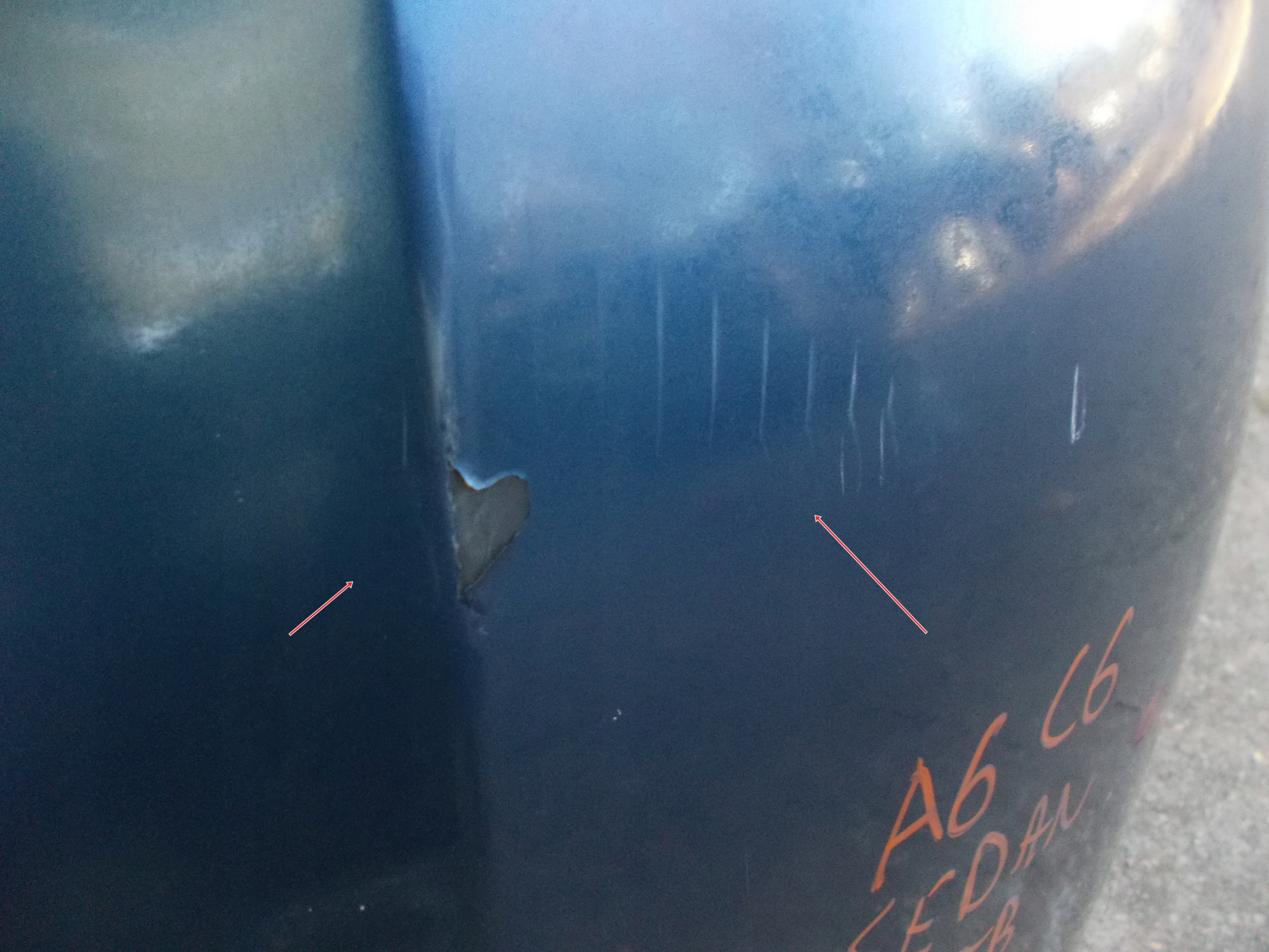 AUDI A6 C6 SEDN bumper rear part below PDC