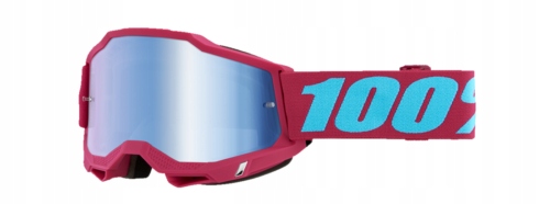 100% Accuri 2 Gogle MX Enduro ATV MTB Niebieska Lustrzana Szybka