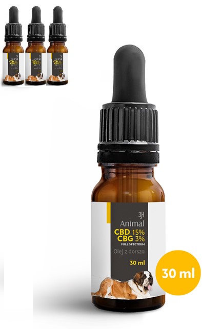 Cbd 15% Cbg 3% Konopný Olej Pro Psy A Kočky 30 ml