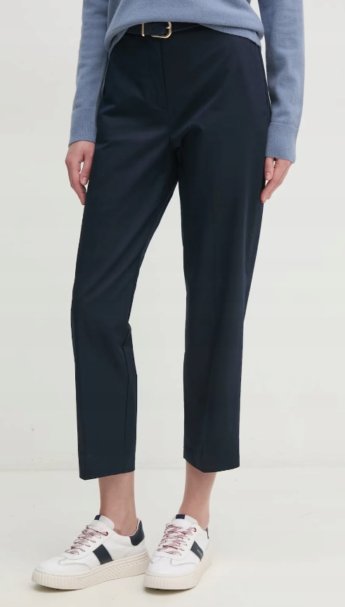 Tommy Hilfiger Modré Cigaretky S Vysokým Pasem A Podšívkou 44 6F