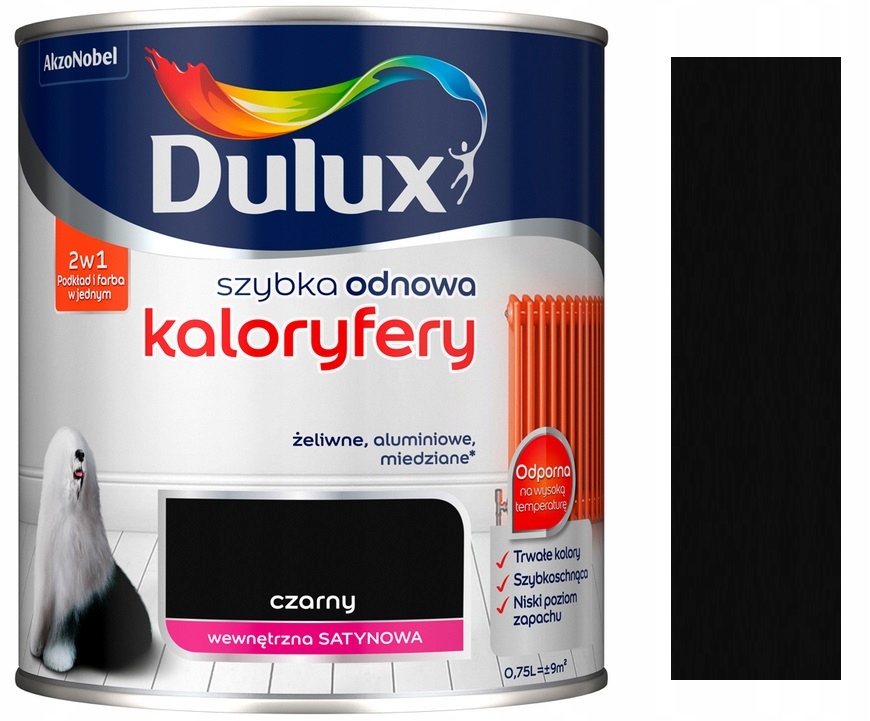 

Dulux Szybka Odnowa Kaloryfer Szary Czarny 0.75L