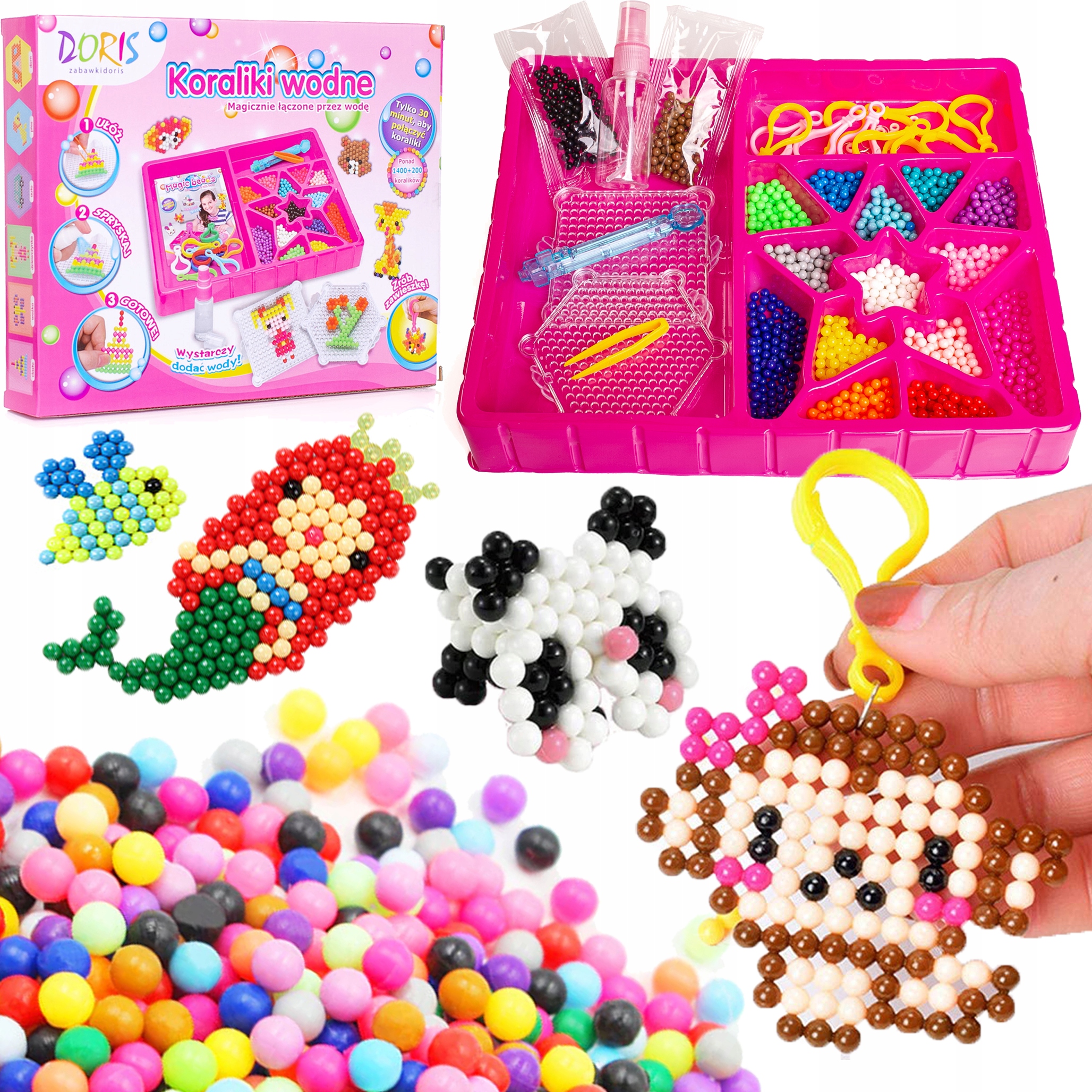 

Kolorowe Koraliki Wodne 1600 Magic Beads Szablony