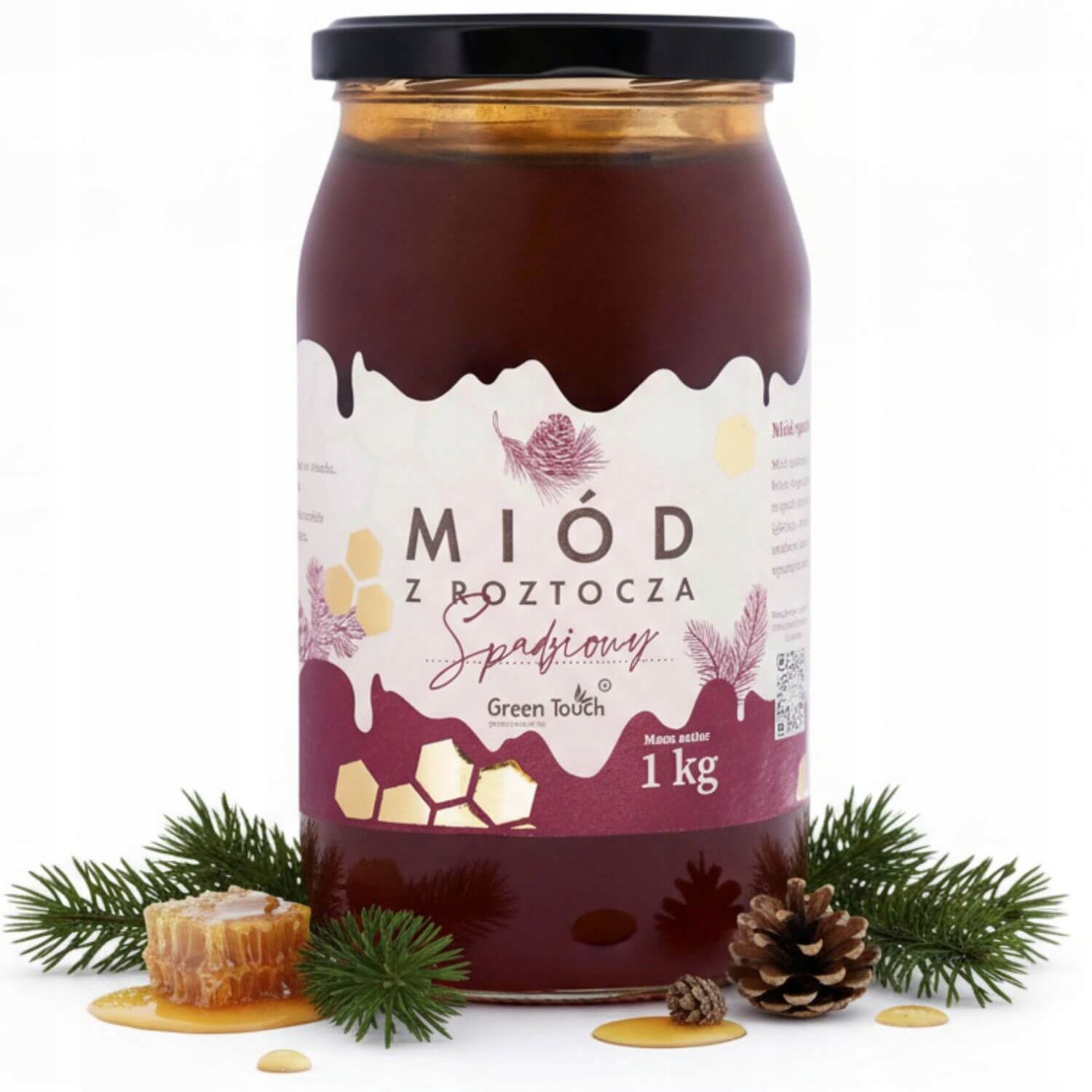 Levně Medovicový Med Jehličnatá 1 kg polský z jehličnatého medu Z Roztoče