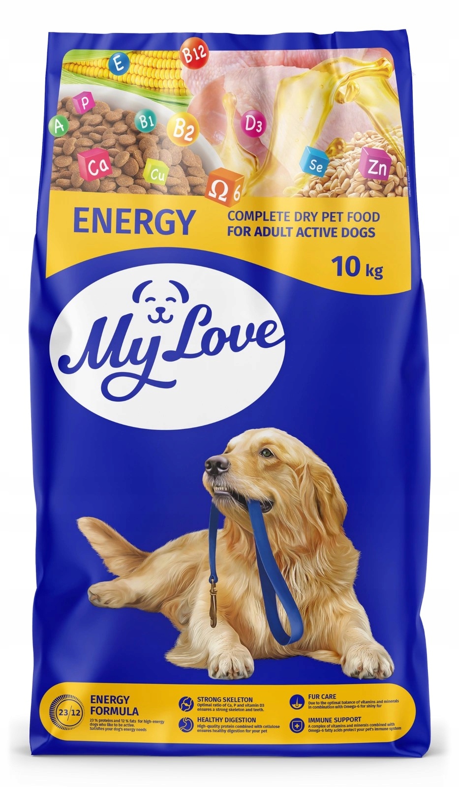 My Love „Active“ suché krmivo pro aktivní psy s kuřecím masem 10 kg