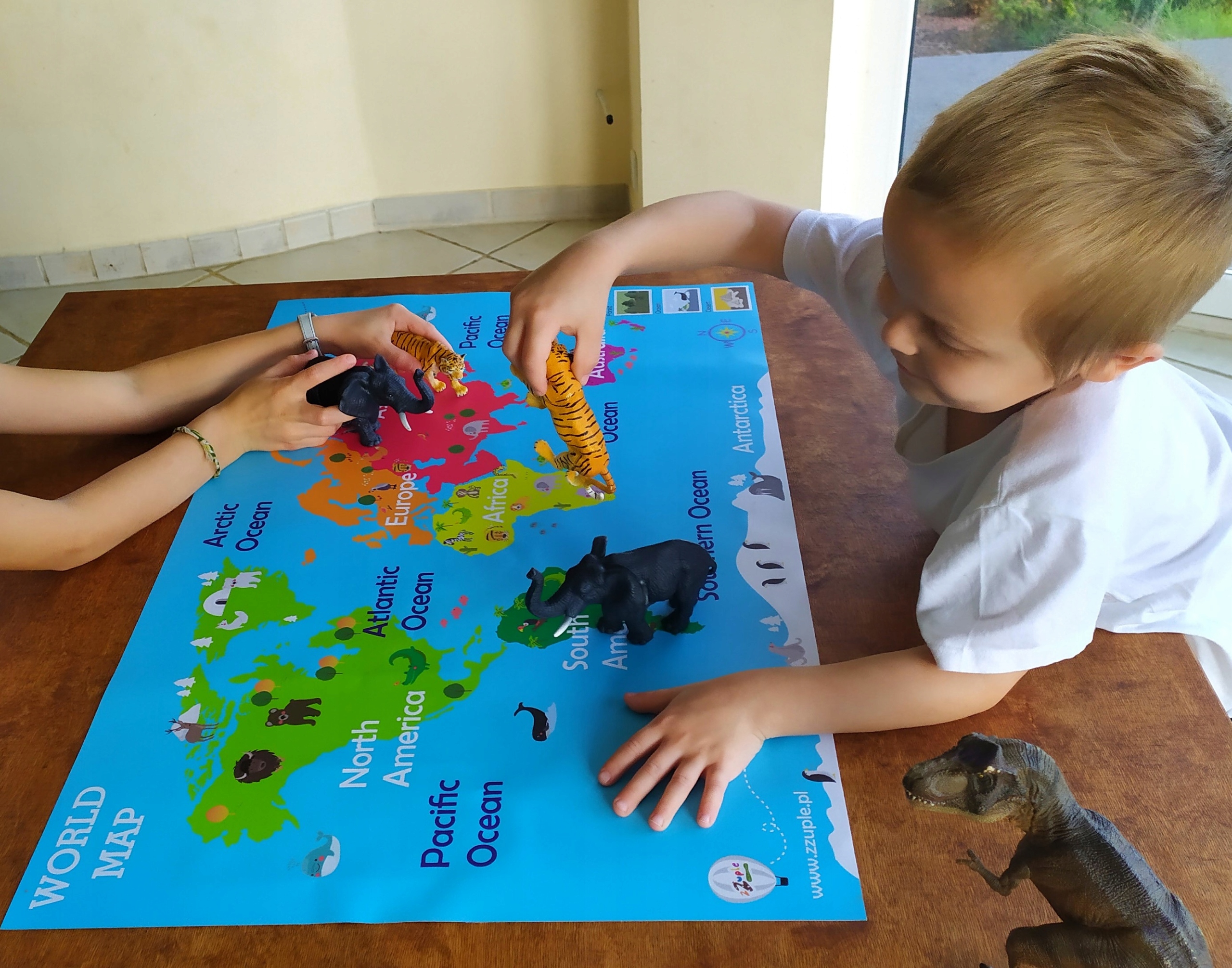 World Map S. Animals. Mata dla dzieci. Montessori Nośnik książka papierowa