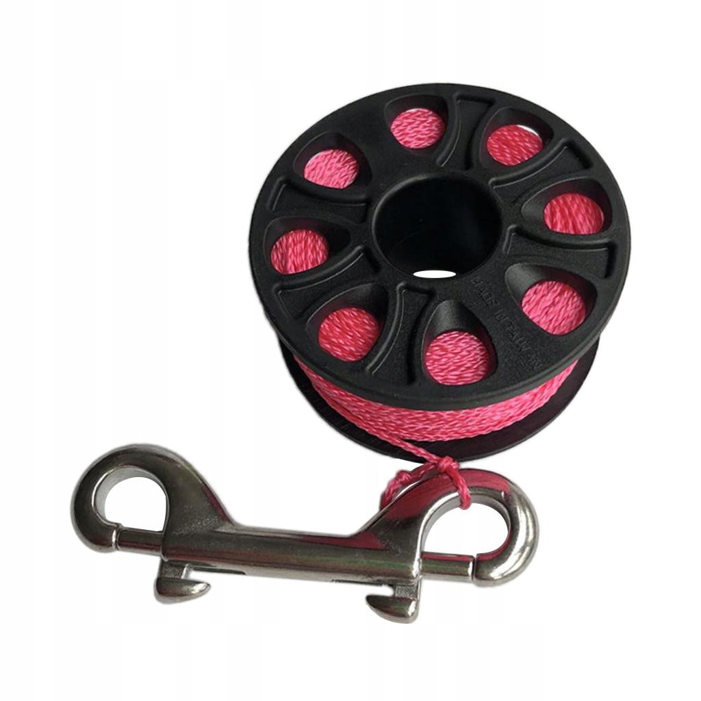 Dive Finger Reel & Bolt Wreck Scuba Diving Tech Spool Gear Fluorescencyjny różowy