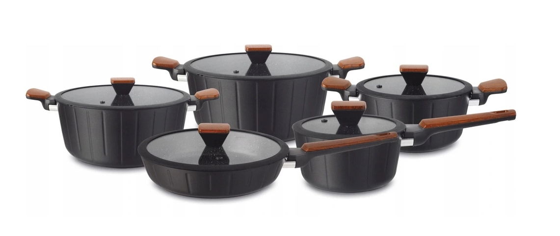 

Zestaw Garnki Marmurowe 10el komplet indukcja gaz