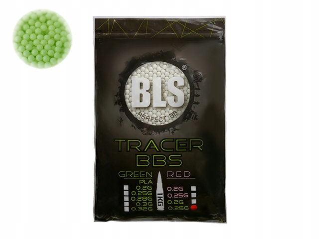 Bls Fluorescencyjne Kulki Tracer 0,25 0.25 Bezszwowe Świecące Cqb Zielone