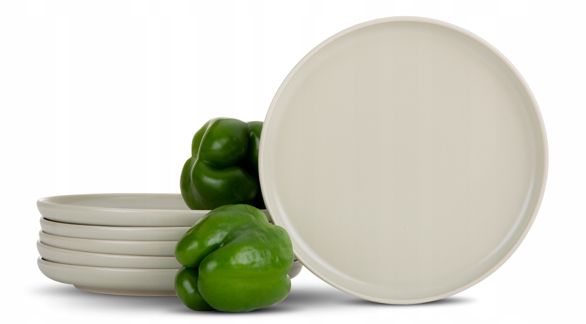 

Zestaw talerzy obiadowych beżowy matowy 6szt Victo