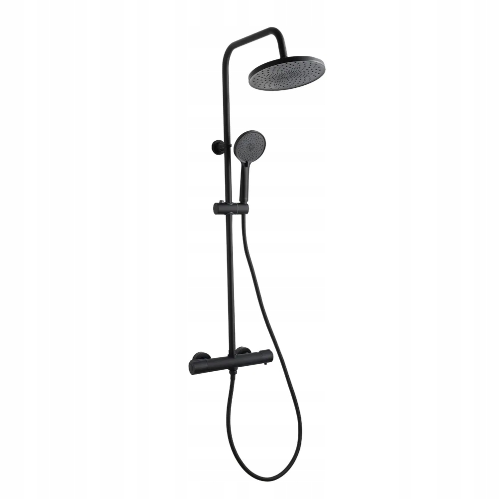 Dešťová Sprcha S Termostatickou Baterií Volos, Černá, AU-37-T04-V.