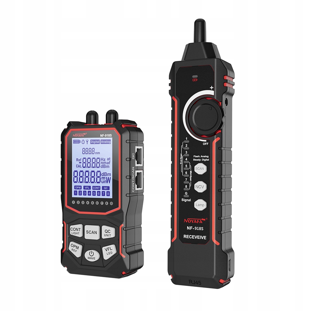 Noyafa NF-918S Tester sieci, Miernik mocy optycznej, RJ45