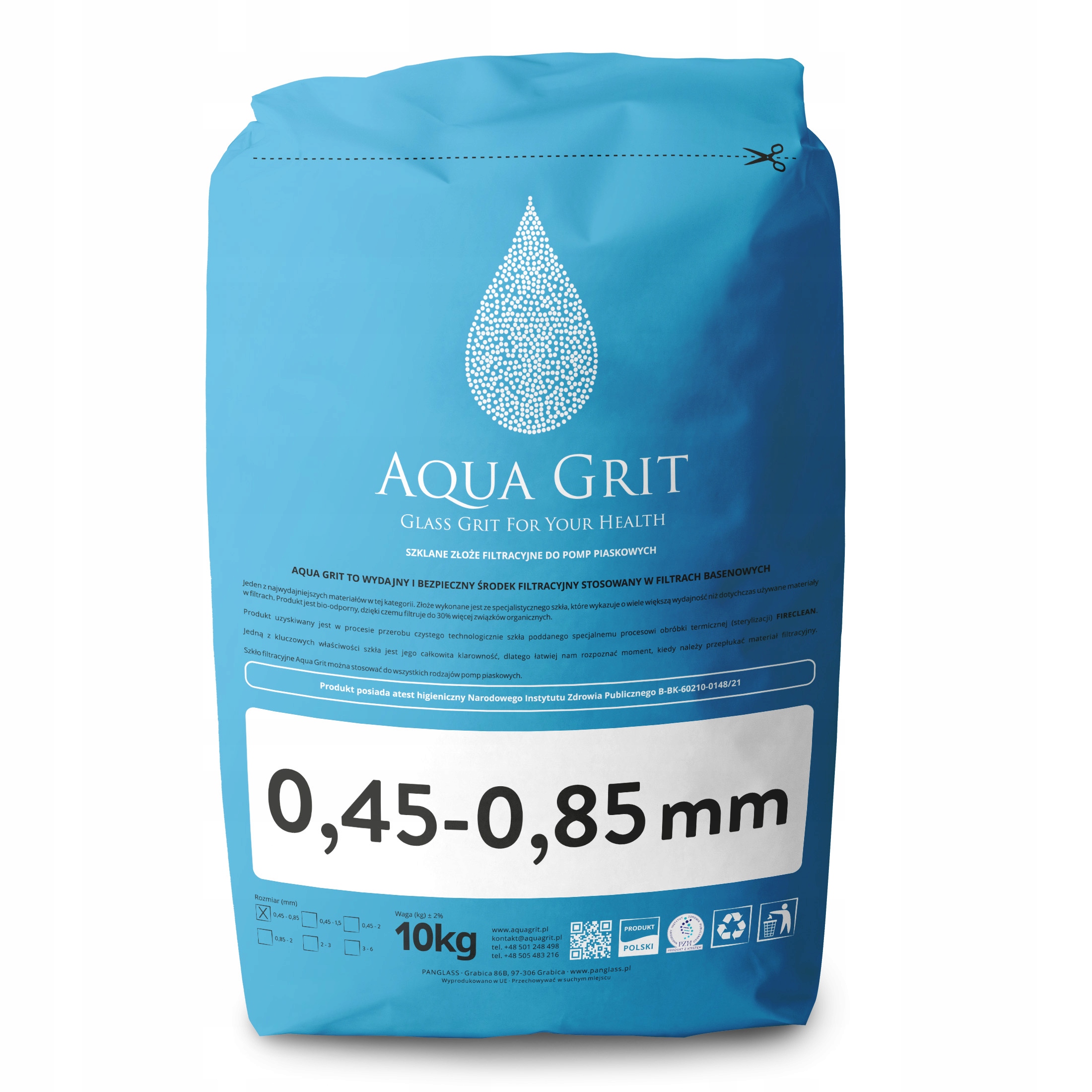 

Szkło do pompy basenowej jak Afm atest Pzh 10 kg