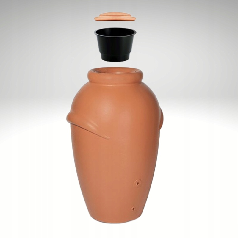 Zbiornik na deszczówkę amfora beczka AQUACAN 440l TERAKOTA Marka Prosperplast