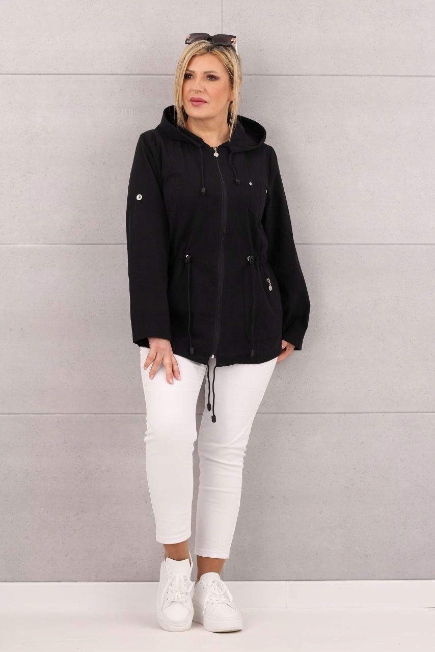 KURTKA PARKA LEKKA BAWEŁNIANA POLSKI PRODUCENT DUŻE ROZMIARY Rozmiar 44