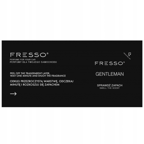 FRESSO GENTLEMAN ZESTAW PERFUMY DO SAMOCHODU 50 ML + ZAWIESZKA DO AUTA Numer katalogowy producenta 4249