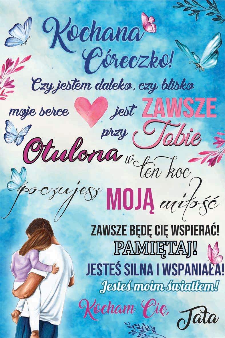 KOC DLA CÓRKI OD TATY 150X100CM