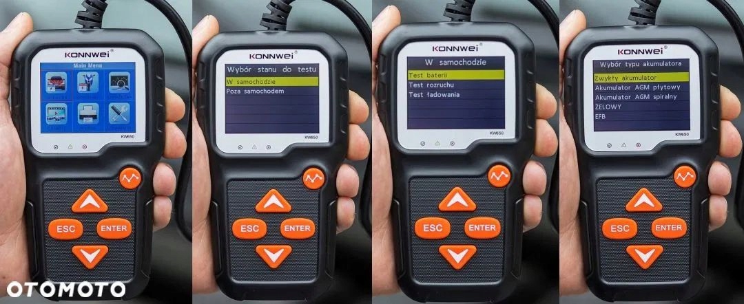 Tester baterii i akumulatorow Konnwei 6V 12V KW650 Mark Konnwei