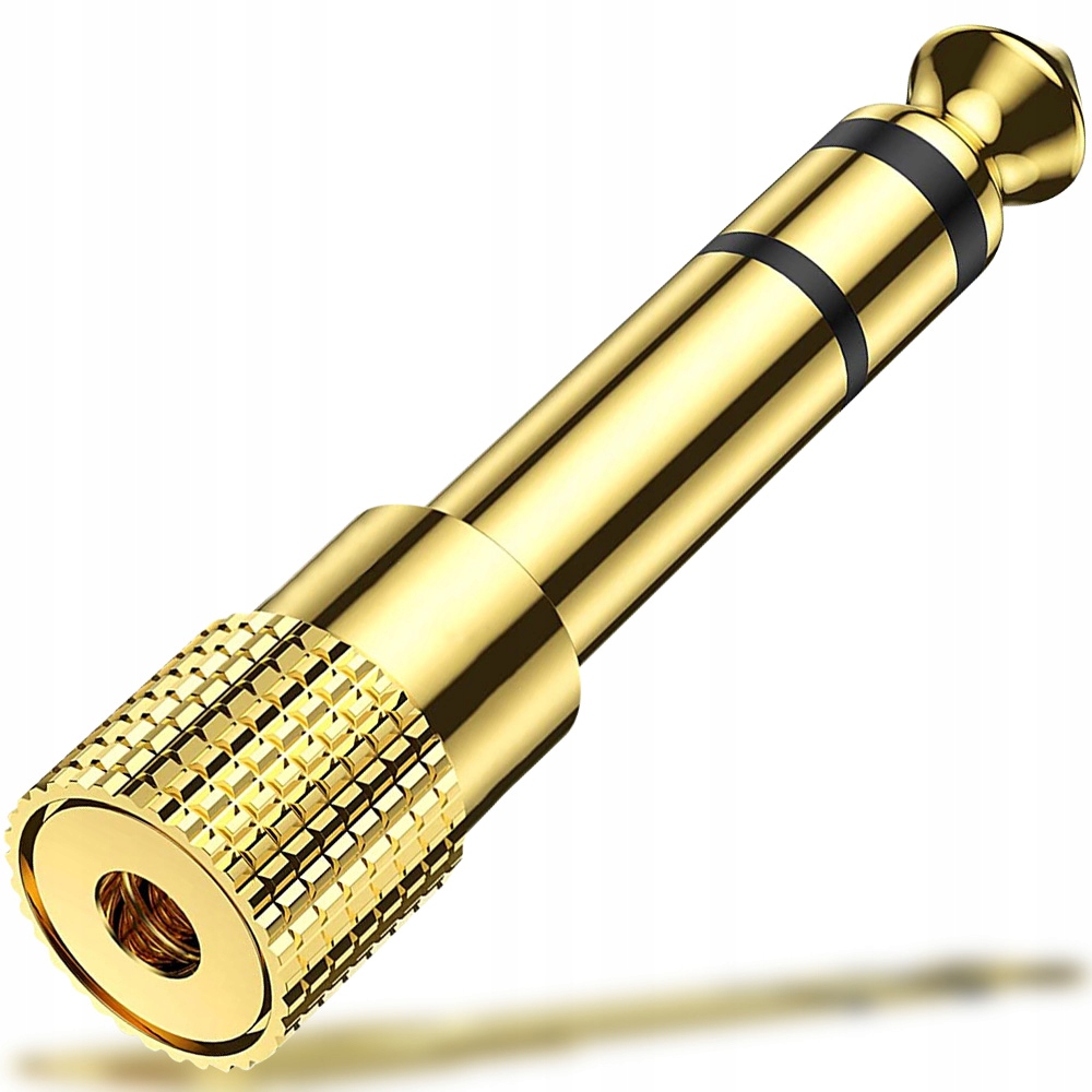 ADAPTER PRZEJŚCIÓWKA REDUKTOR WTYK Z 3,5 MM MINI JACK NA 6,3 MM JACK Sklep, Opinie, Cena w