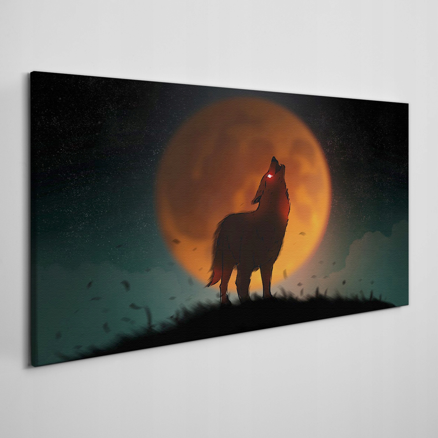 

Obraz na płótnie Zwierzę wilk księżyc niebo 120x60