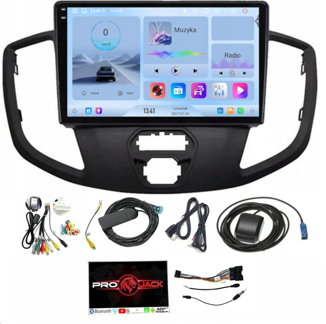Rádio Navigácia Carplay Gps Android Bt Ford Transit 2016 4GB 64GB Sim