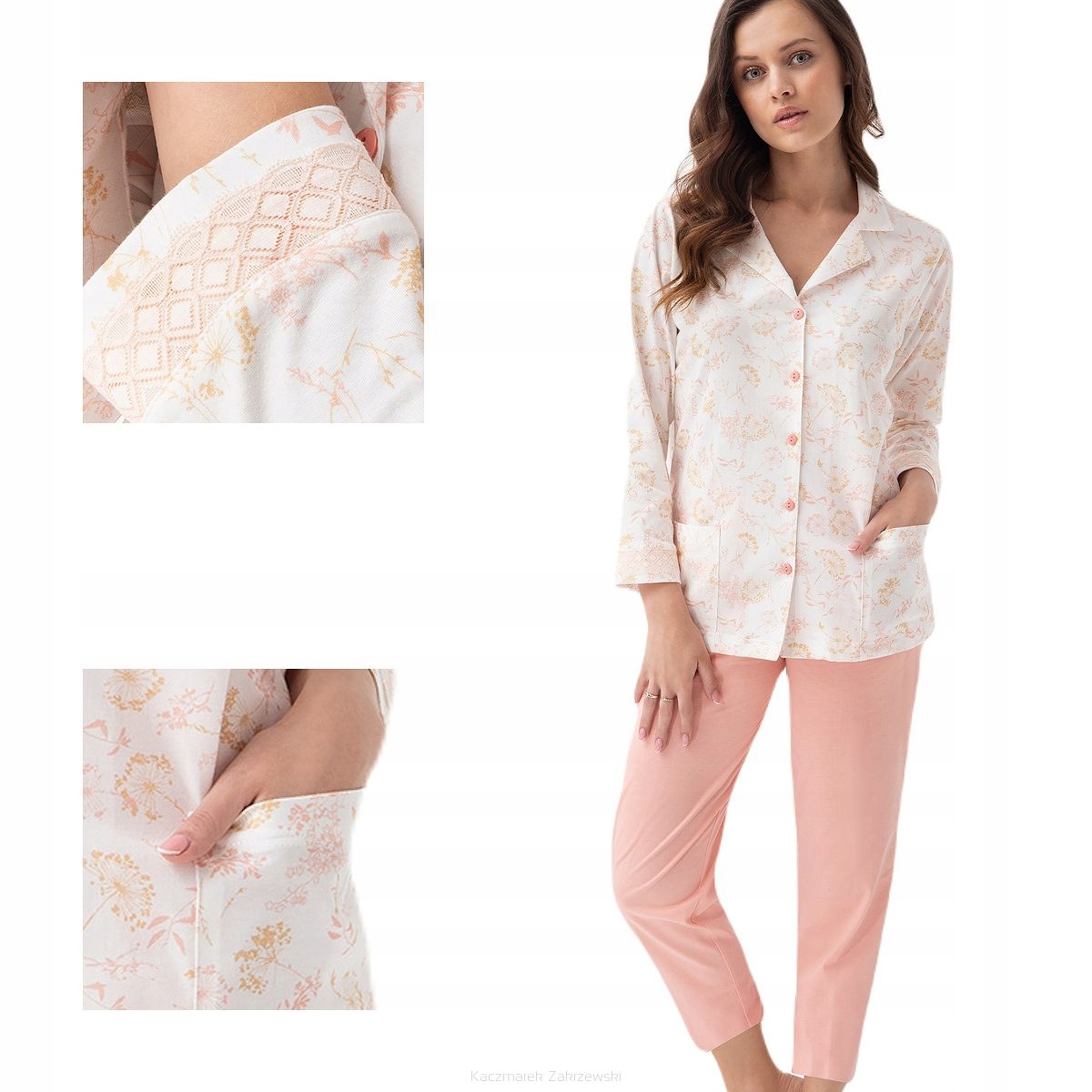 Luna dámské pyžamo bavlna 332 ecru velikost XXL