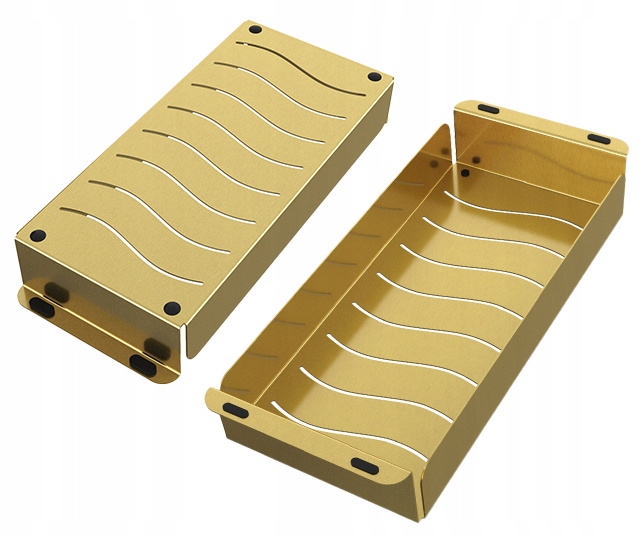 Ocelová Vložka Košík Do Dřezu Zlatý Univerzální Odkapávač 42x18 cm