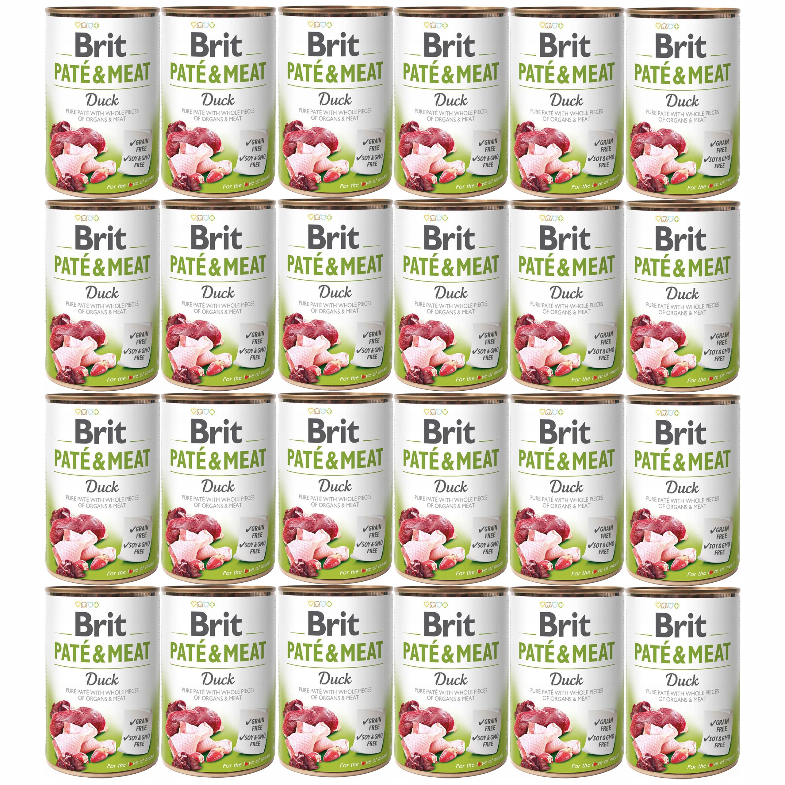 Brit Pate & Meat Krmivo mokré pro psa Kachna 24 x 400 g