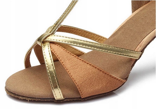 BUTY DO TAŃCA TOWARZYSKIEGO TANECZNE 7cm CZARNE Rozmiar 42