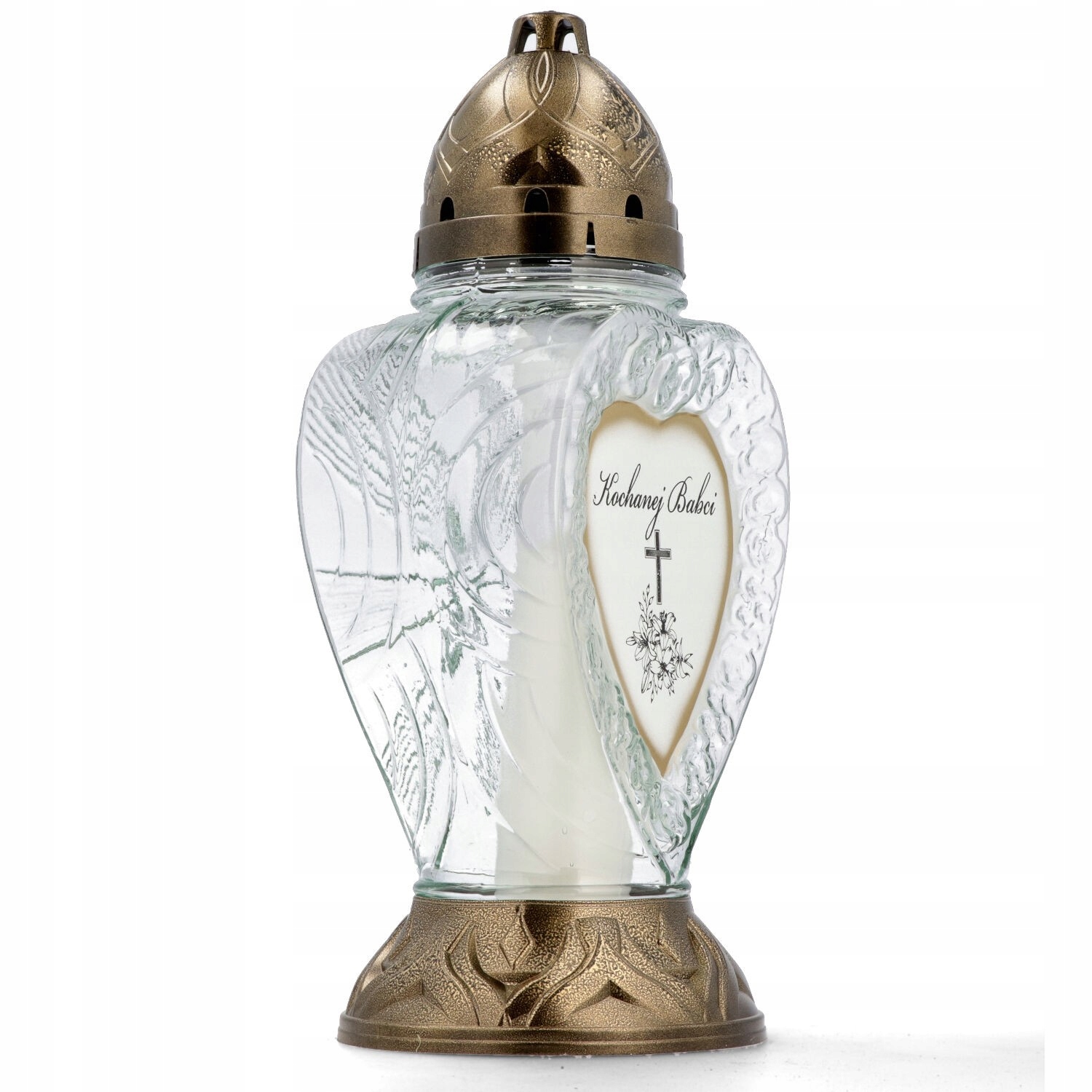 Znicz serce Kochanej Babci 37cm Marka Ignis