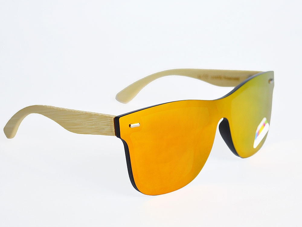 OKULARY DREWNIANE POLARYZACYJNE LUSTRZANKI ETUI Fason nerdy