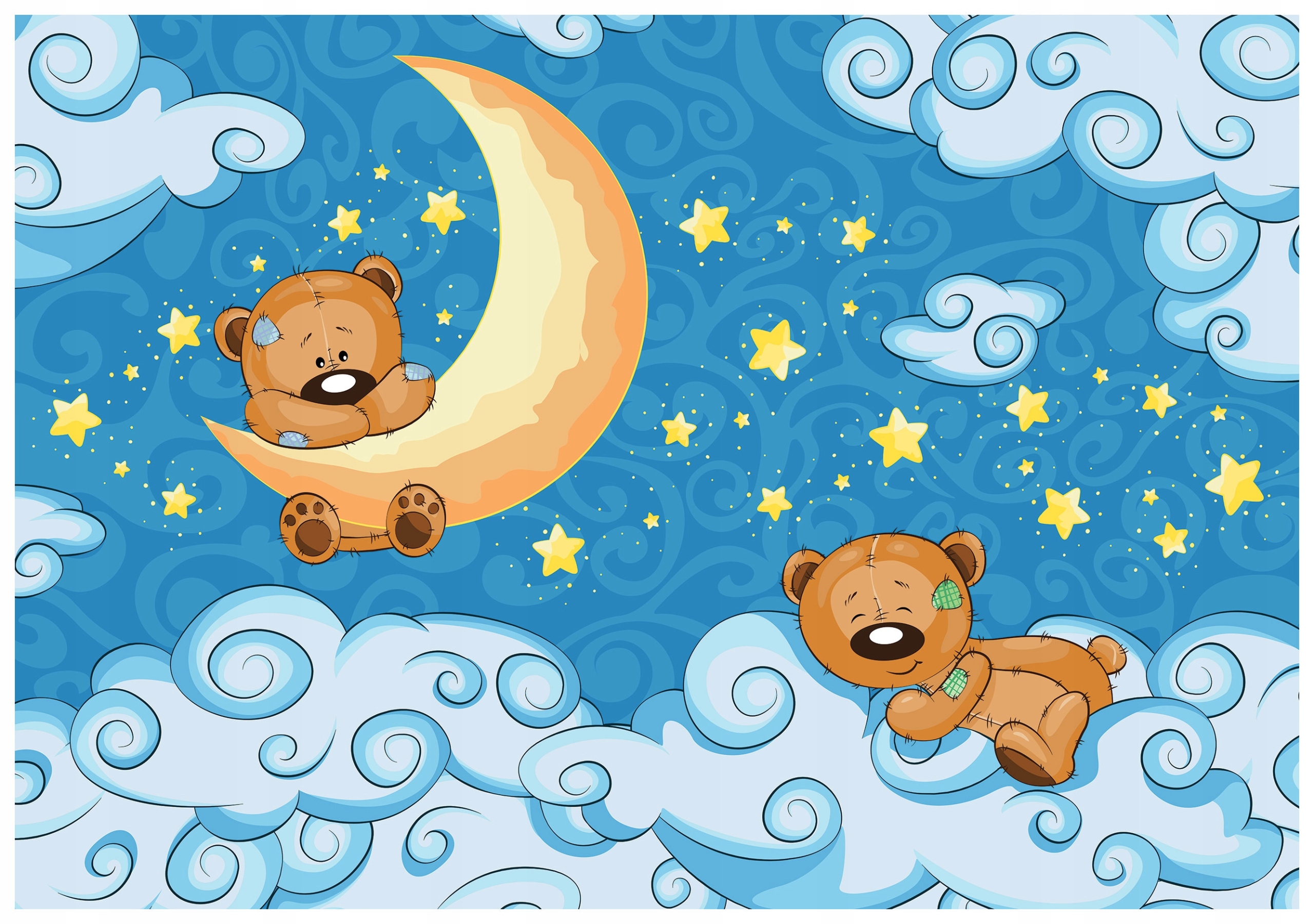 Fototapeta Medvídci na Měsíci do dětského pokoje 460x300 lepidlo