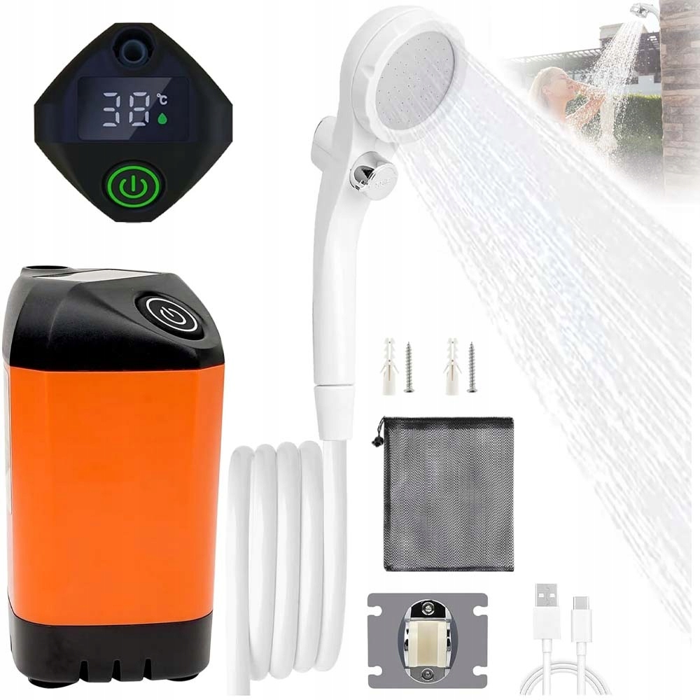 Přenosná Sprcha 4800 Mah S Elektrickou Pumpou Taška Na Kempování, Cestování