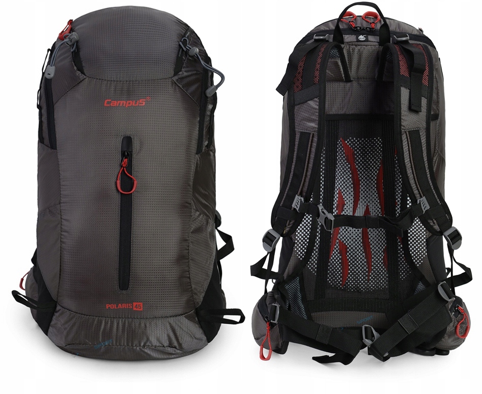 Pohodlný Batoh Batoh Campus Polaris 37 Lehký, Větraný Šedý