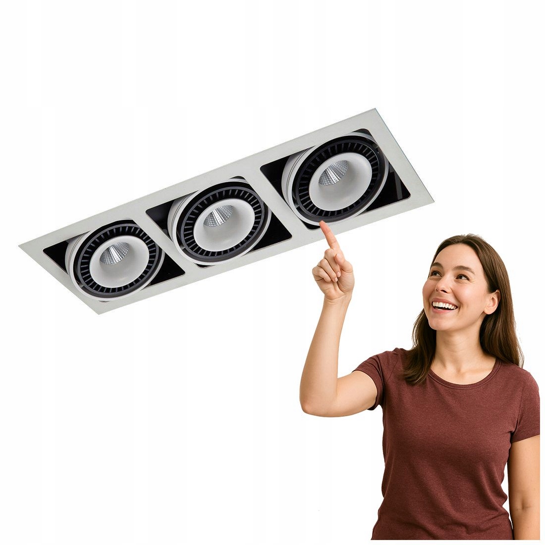 Led svietidlo Alesso Bielo Čierne 3x54W, Moderné Italux