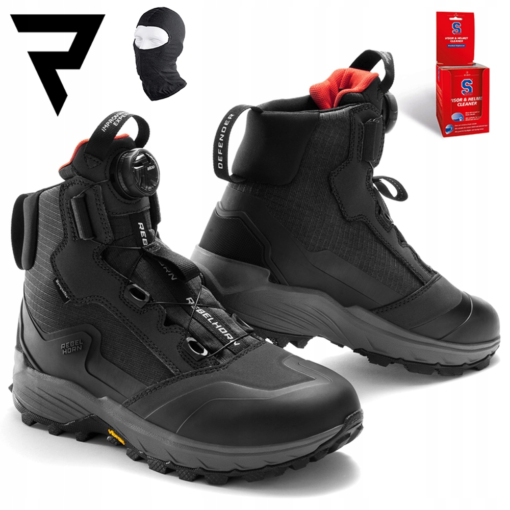 Motocyklové Topánky Rebelhorn Defender Black Turistické "atop" Darčeky