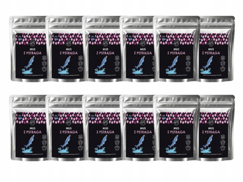 Levně krmivo pro kočky Pěna ze pstruha kapsička 300 g Wow!pets 12 ks