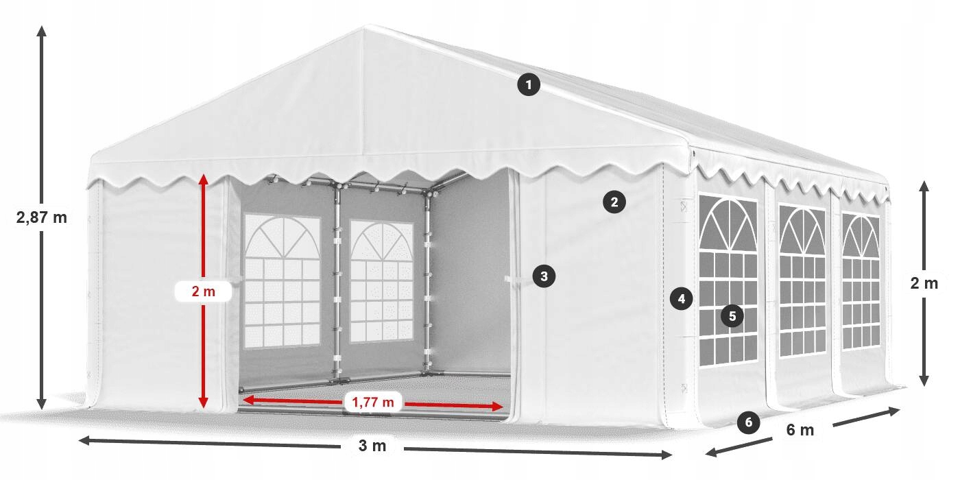 Namioty Wystawowe 3x6m Imprezowe DAS 240 SF Typ namiot